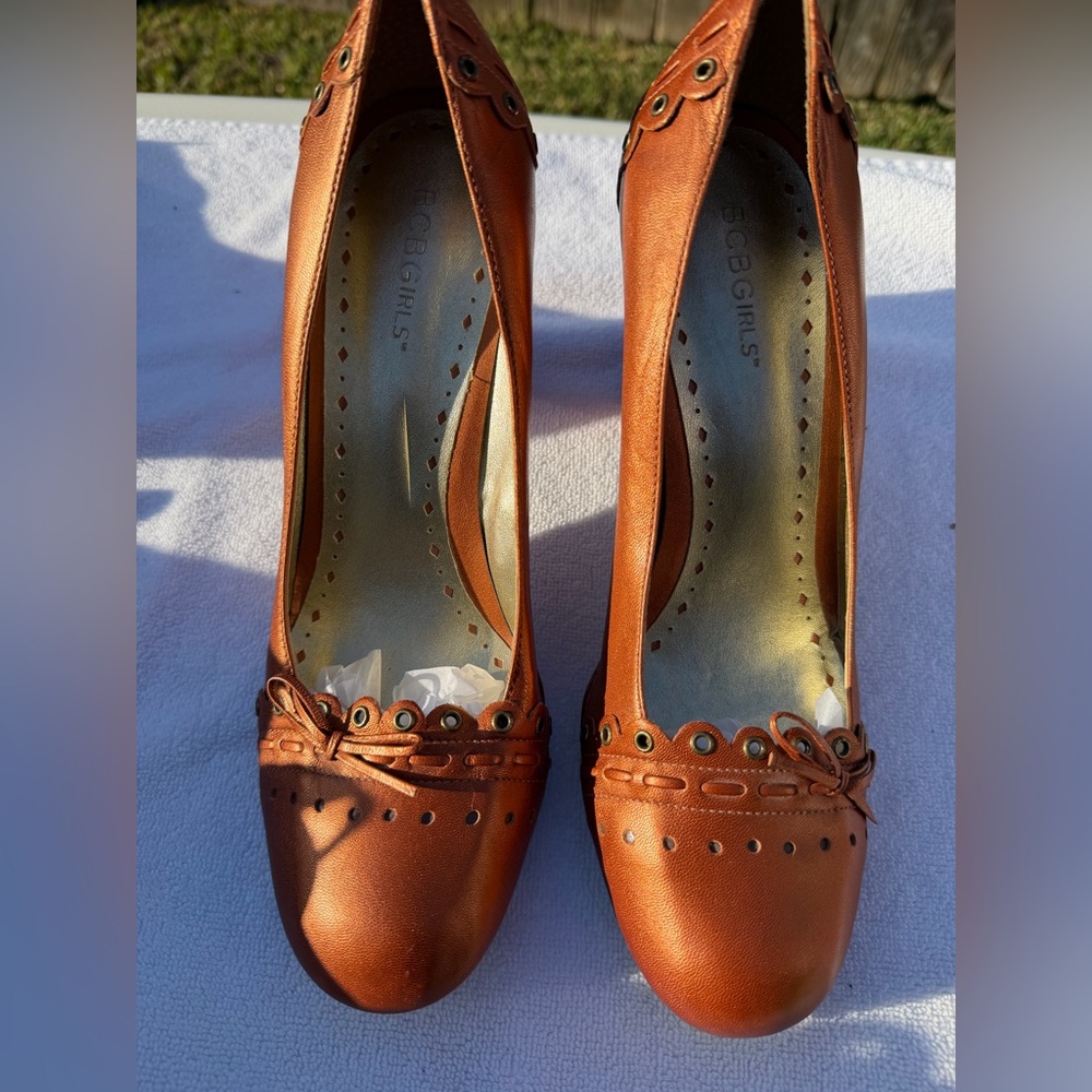 BCBGirls Women's Burnt Orange Heels